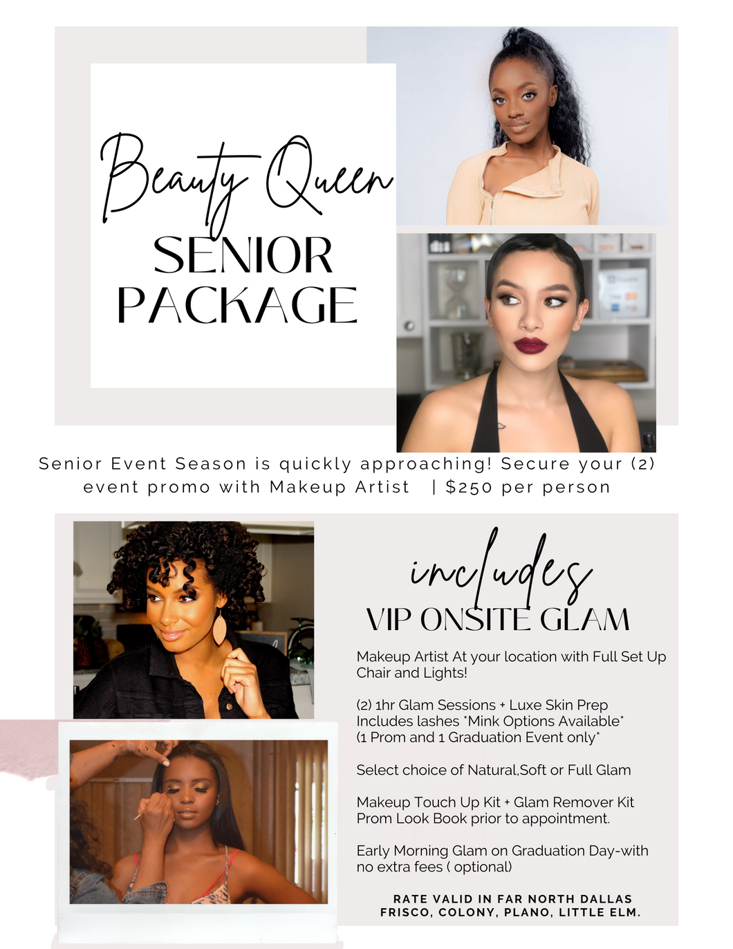 Senior Glam Makeup Package 💄 (2) In One Promo